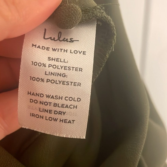 Lulu’s Army Green Jumpsuit - Picture 8 of 8